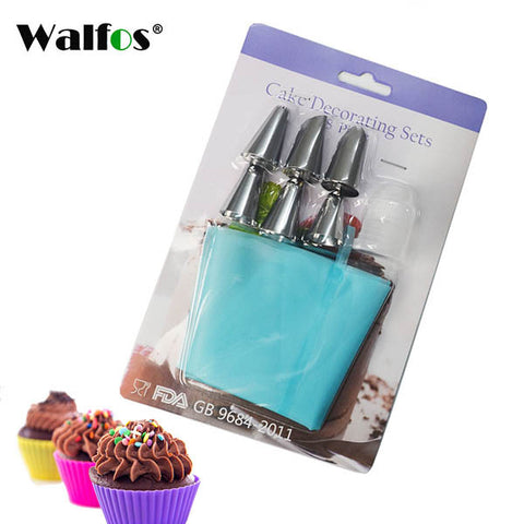 WALFOS 7PC Stainless Steel Icing Nozzle Set