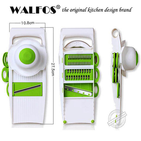 WALFOS Mandoline Slicer with 5 Stainless Steel Blades