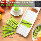 WALFOS Mandoline Slicer with 5 Stainless Steel Blades