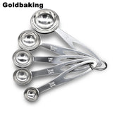 Stainless steel measuring spoon set