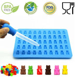 50 Gummy Bear Silicone Mold + Dropper