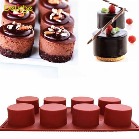 8 Round Shapes Silicone Cupcake Mold