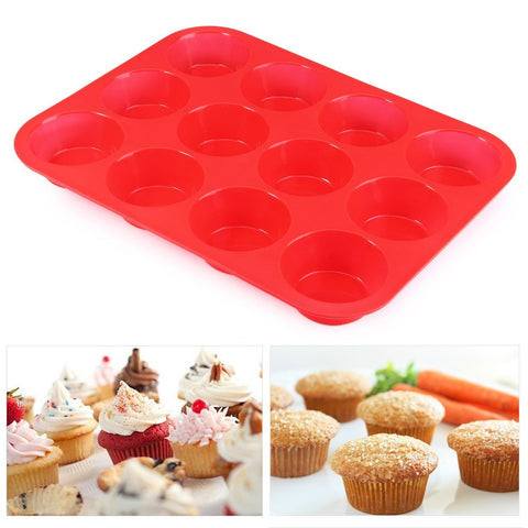 12 Cupcakes Silicone Mold