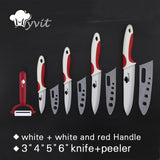 Ceramic Kitchen Knife set 3" 4" 5" 6" + Peeler