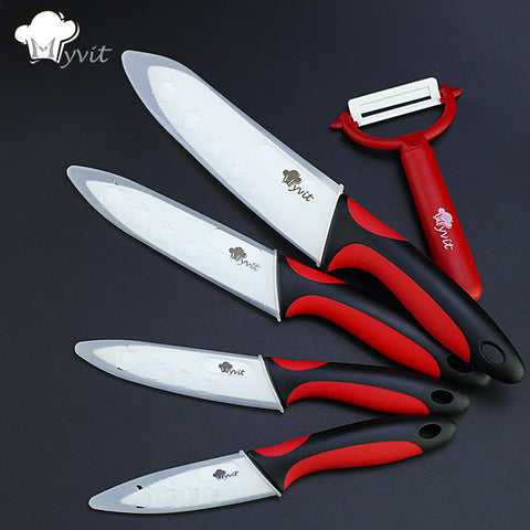 Ceramic Kitchen Knife set 3" 4" 5" 6" + Peeler
